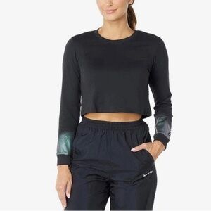 Adidas Black 3/4 Sleeve Crop Top